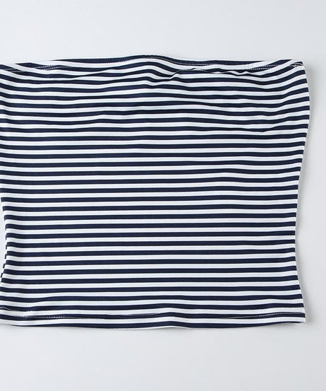 Effortless American Chic: Striped Strapless Tube Top - Your Fall Layering & Holiday Travel Essential