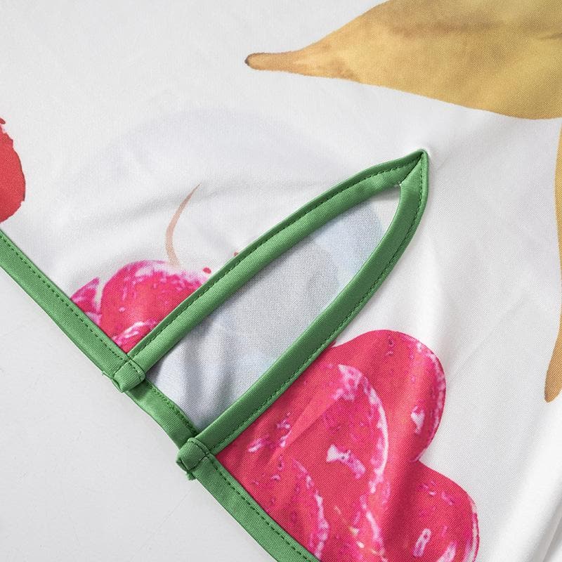 Y2K Fruit Pop Slip Mini Dress | Tropical Getaway & Resort Chic for American Women