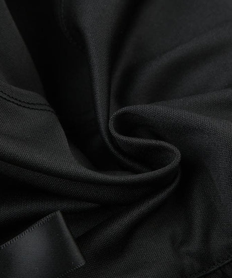 Edgy Chic: Black Low-Rise Lace-Up Mini Skirt | Gothic Bows & Lace Hem for Fall & Halloween