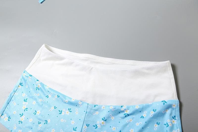 Dreamy Daisy Halter Bikini & High-Waisted Shorts Set - Your Resort Ready Getaway Essential!