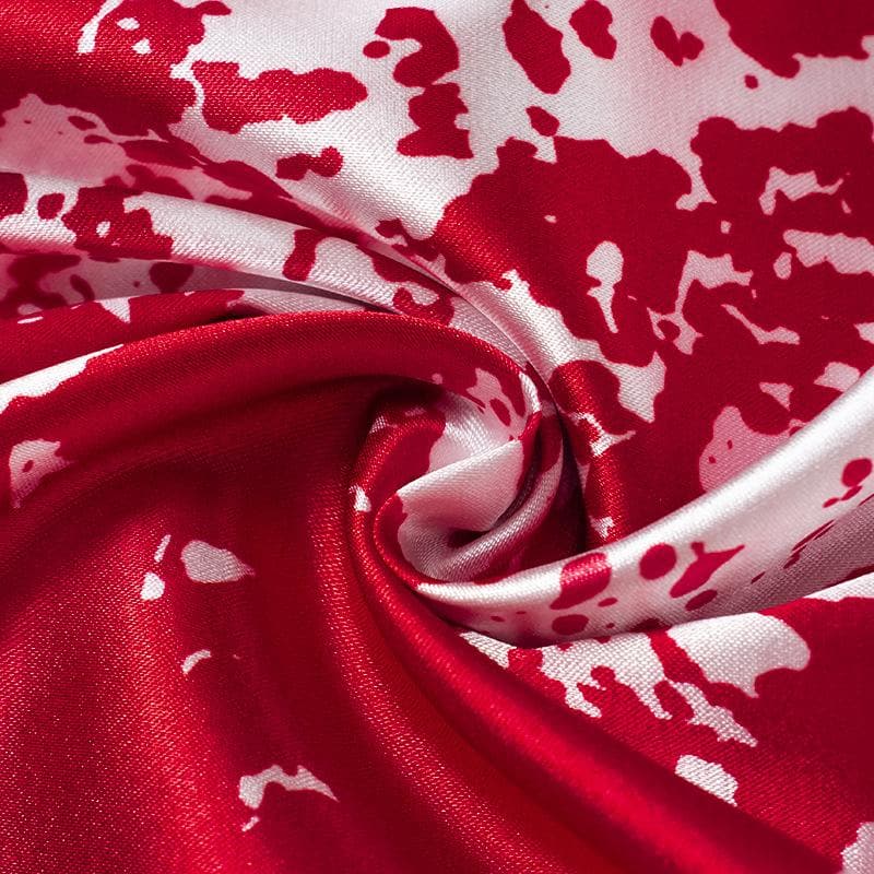 Killer Chic: Women's Blood Splatter Halloween Cami Dress with Lace Trim – Spooky Costume