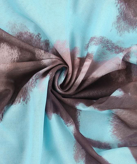 Autumn Edge Tie-Dye Mesh Wrap Top - Chic Long Sleeve Sheer Style