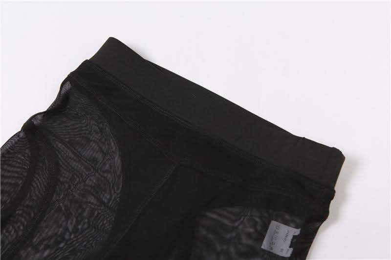 Sultry Sheer Mesh Halter Crop Top & High-Waist Leggings Set – Your Ultimate Halloween, Club & Festival Look