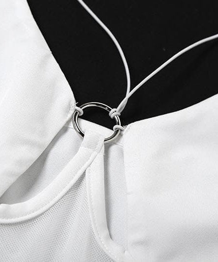 The "It Girl" O-Ring Mesh Bodysuit | Edgy Long Sleeve Top for Fall & Night Out