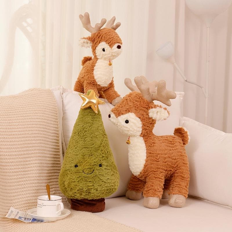 Charming Plush Reindeer - Cozy Christmas Decor & Delightful Holiday Gift