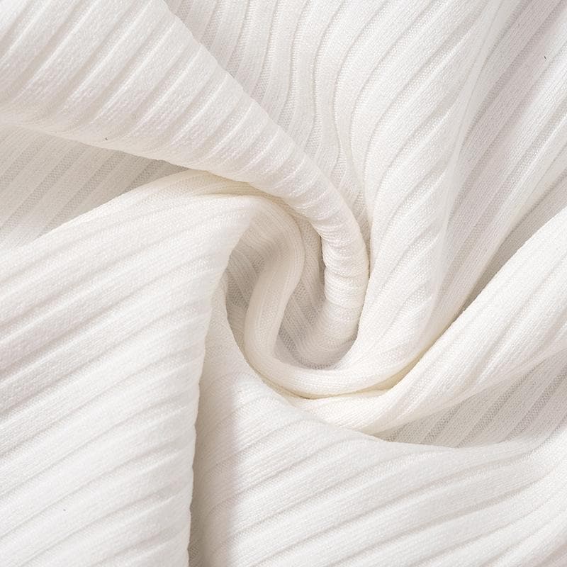 Cozy Chic White Ribbed Henley Crop Top | Long Sleeve Fall Essential for Women