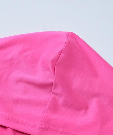 Fuchsia Flare Power: Y2K Zip-Up Hoodie & High-Rise Bell Bottom Set – Fall's Hottest Athleisure