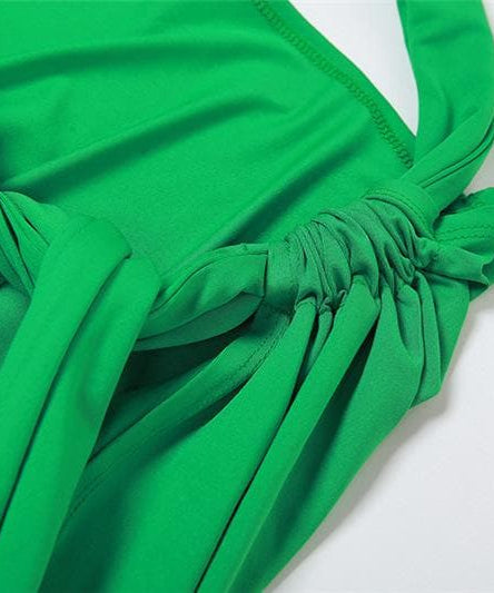 Show-Stopping Emerald Green Halter Cutout Maxi Dress - Your Ultimate Holiday Party & Getaway Glam