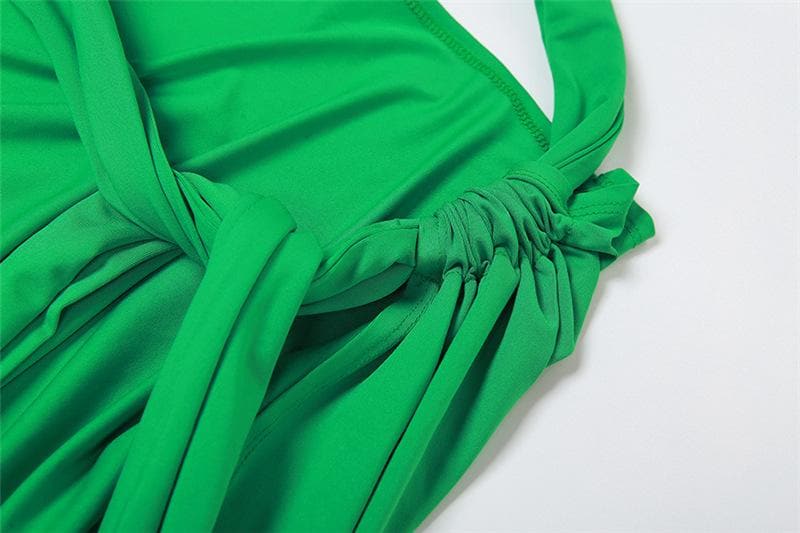 Show-Stopping Emerald Green Halter Cutout Maxi Dress - Your Ultimate Holiday Party & Getaway Glam