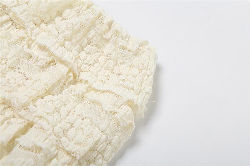 Fall Chic Ruffle Tiered Mini Skirt & Top Set - Cozy Textured Knit