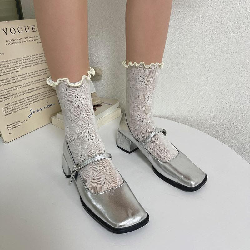 Delicate Coquette Ruffle Lace Ankle Socks - Your Fall & Holiday Style Essential
