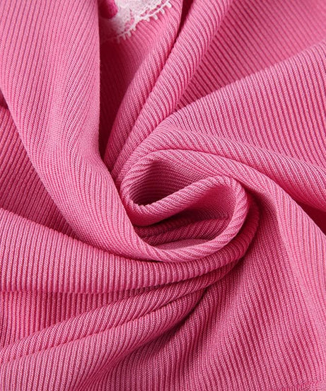 Coquette Dream Pink Lace Peplum Crop Top - Fall's Sweetest Long Sleeve