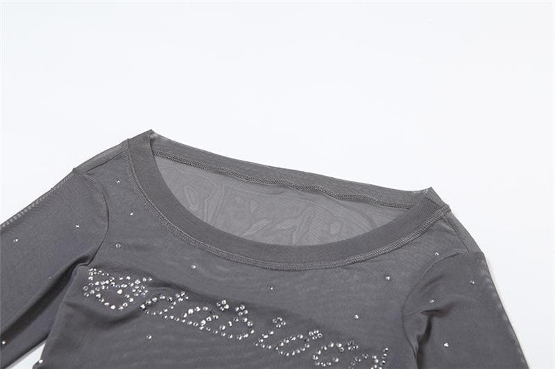 Sparkle & Sheer Off-Shoulder Top: Your Daring Fall & Holiday Statement Piece