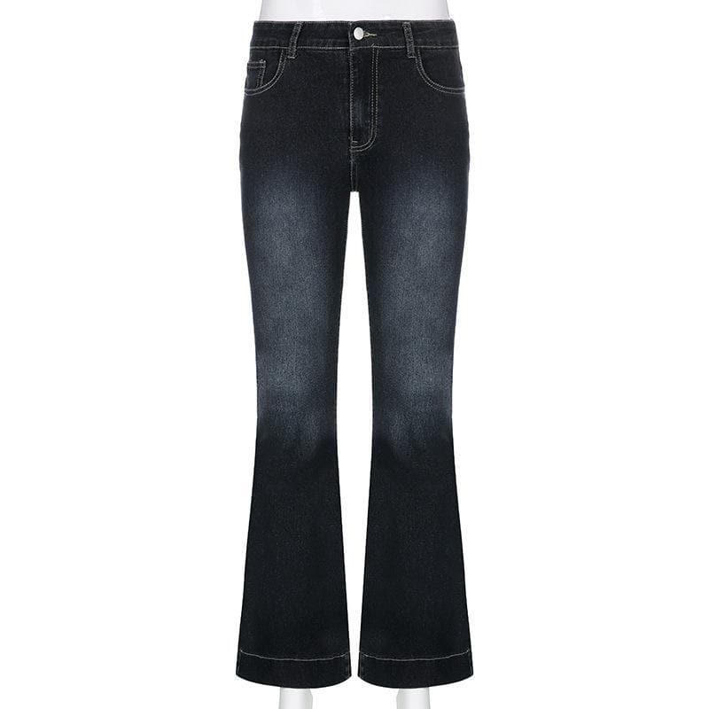 Women's Flattering Dark Wash Flare Jeans with Stretch - Fall Style Staple