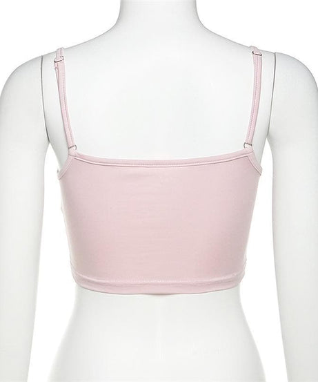 Trendy Blush Pink Lace-Up Corset Crop Top - Y2K Cut-Out Style for Fall Nights & Beyond