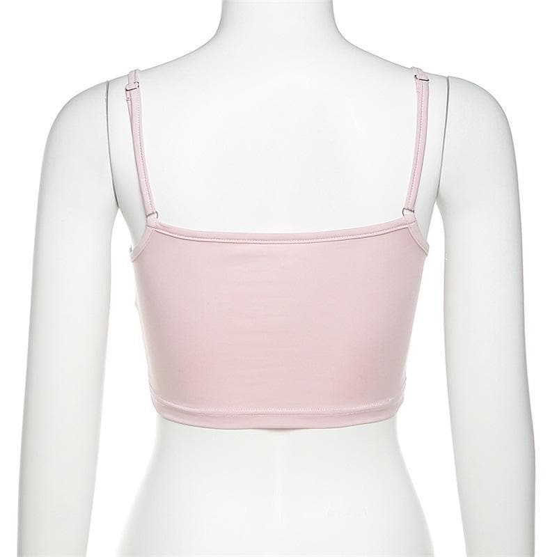 Trendy Blush Pink Lace-Up Corset Crop Top - Y2K Cut-Out Style for Fall Nights & Beyond