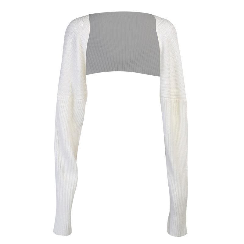 Effortless Fall Chic: Women's Camel Ribbed Knit Cropped Shrug Top