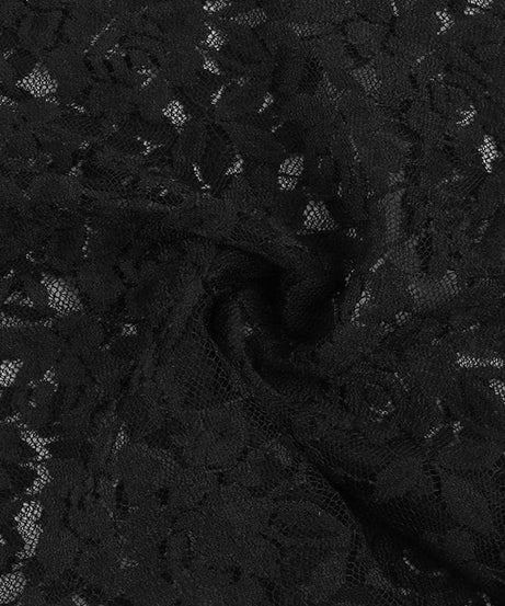 Sultry Black Lace Halter Jumpsuit with Deep V & Flared Legs | Perfect for Halloween & Fall Parties