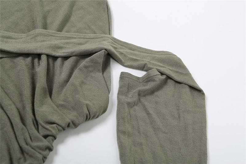 Fall Obsession: Chic One-Shoulder Ruched Mock Neck Top for Effortless Autumn Style