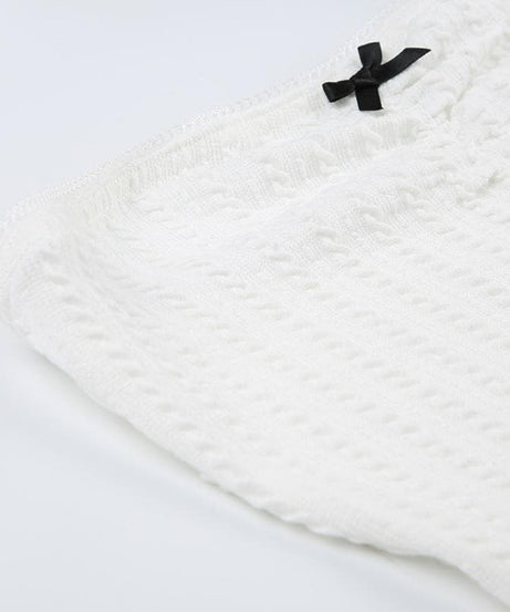 Effortless Chic Textured Bow Tube Crop Top | Fall Transitional Style