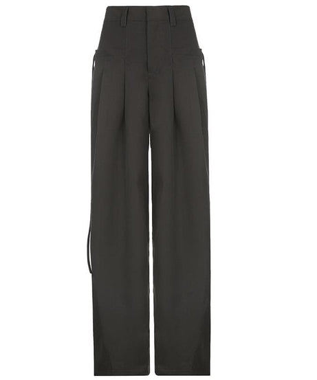 Fall Fashion Must-Have: High-Waisted Pleated Baggy Wide Leg Pants for Women - Y2K Street Style & Comfort