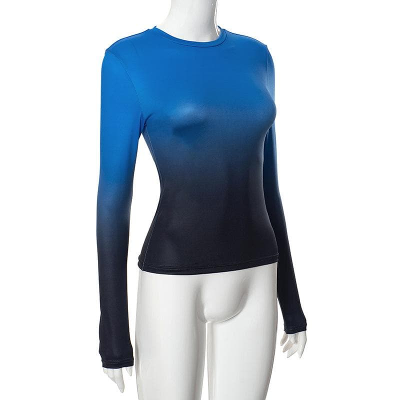Ocean Sunset Ombre Long Sleeve Top - Your Chic Fall & Winter Wardrobe Staple