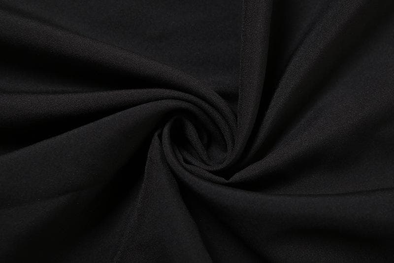 Elegant Polka Dot Halter V-Neck Maxi Dress - Fall Gala & Holiday Party Essential