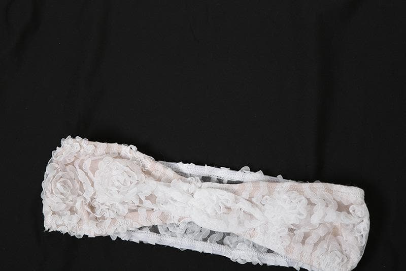 Elegant Floral Lace Two-Piece Set: Bandeau Top & Mermaid Maxi Skirt – Holiday & Wedding Guest Ready