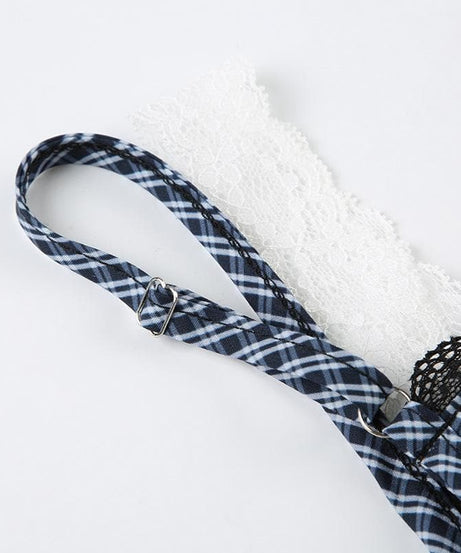 Chic Gingham Plaid Babydoll Top - Lace Trim, Ruffle Hem, & Fall Layering Essential