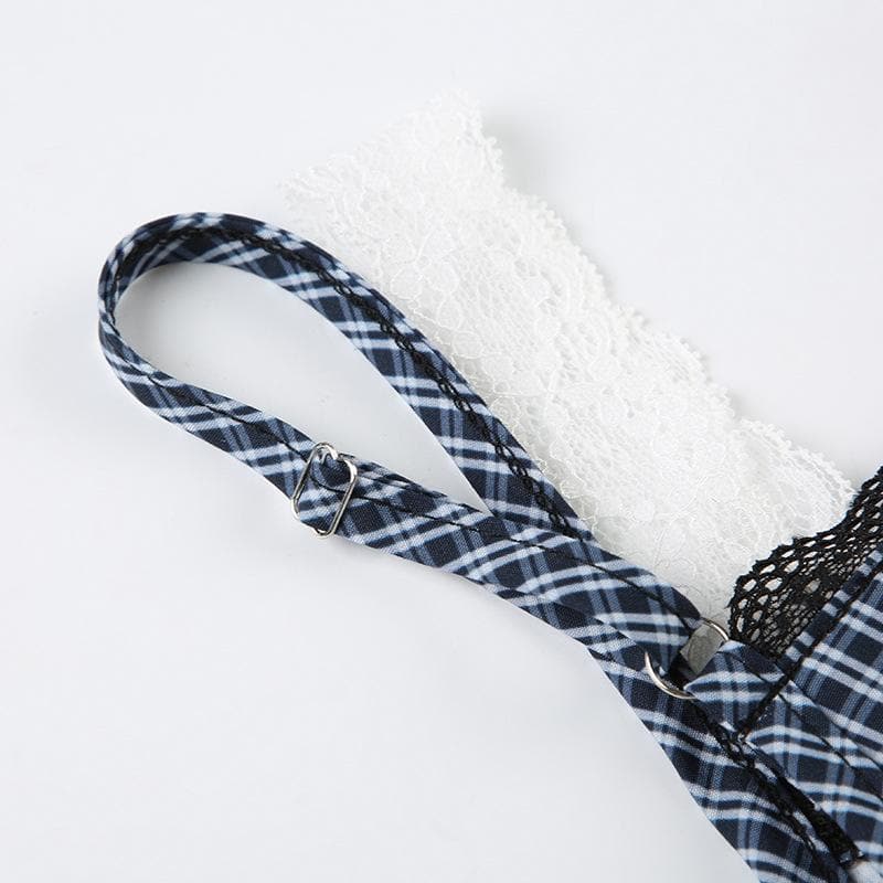 Chic Gingham Plaid Babydoll Top - Lace Trim, Ruffle Hem, & Fall Layering Essential