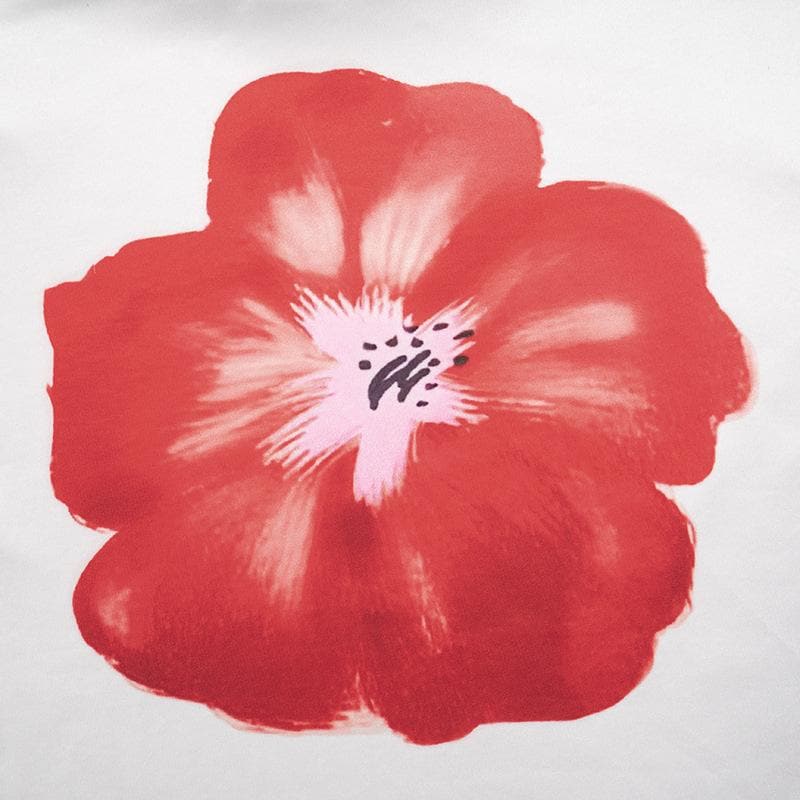 Vibrant Red Poppy Floral Tee | Women's Soft & Stretchy Short Sleeve Top for Fall Style