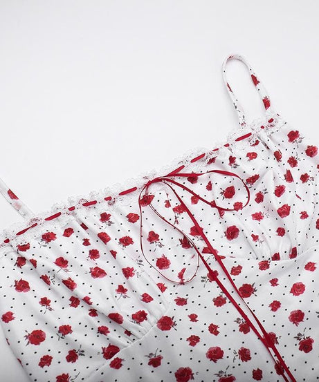 Flirty Red Petite Floral Tie-Front Cami Maxi Dress - Your Sunny Fall Getaway Essential