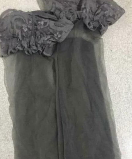 Sultry Black Lace Thigh High Stockings - Perfect for Fall & Holiday Glam