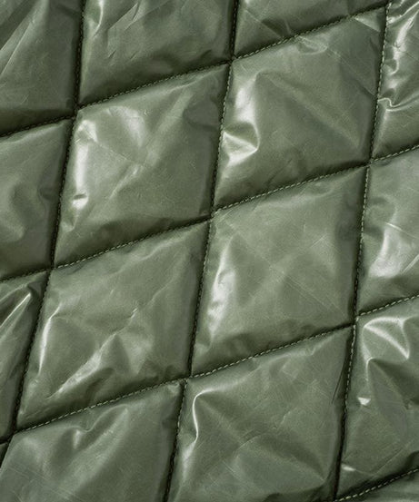 Elevated Olive Green Quilted Puffer Vest – Women's Chic High Collar Fall Layering Essential