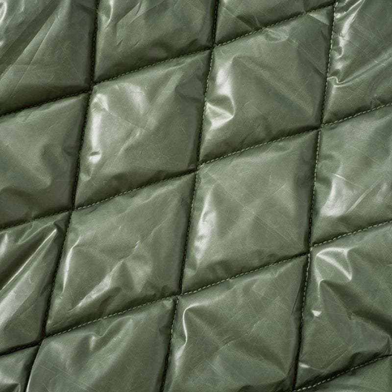 Elevated Olive Green Quilted Puffer Vest – Women's Chic High Collar Fall Layering Essential