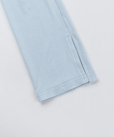 Sky Blue Off-Shoulder Ruched Long Sleeve Top - Asymmetrical Hem for Effortless Fall Style