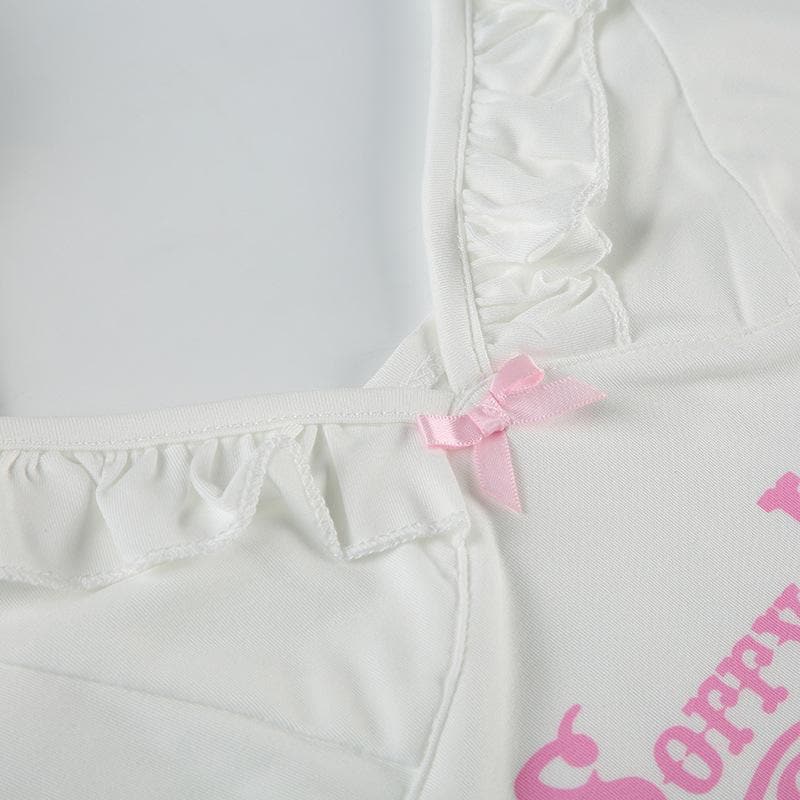 Sorry, I Only Date Geek Ruffle Cami Top – Cozy & Cute Fall V-Neck for American Women