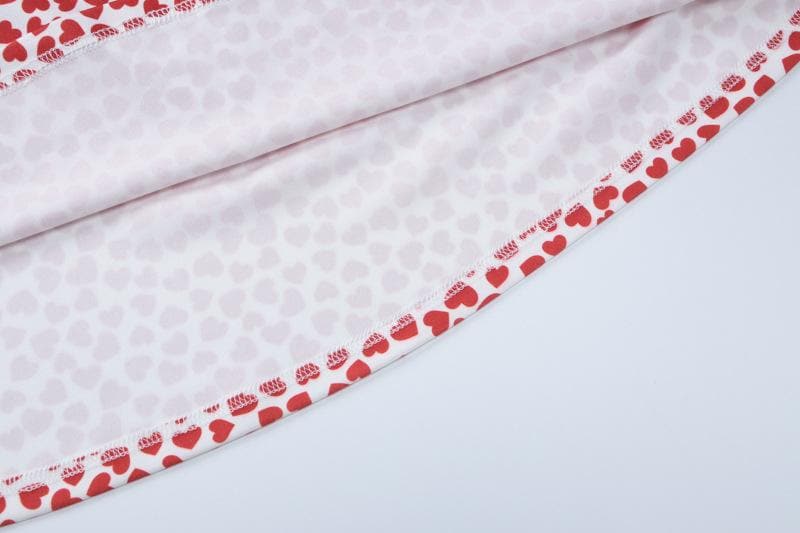 Fall Romance: Flirty Heart Print Strapless Midi Dress with Slit & Bow – Your Perfect Date Night & Getaway Look