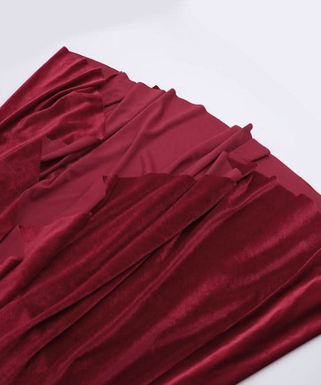 Sultry Red Velvet Off-Shoulder Lace Maxi Gown | High Slit Evening & Holiday Party Dress