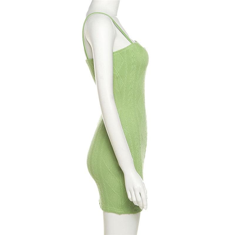 Flirty Lime Green Textured Bodycon Mini Dress - Fall Ready & Oh-So-Chic!