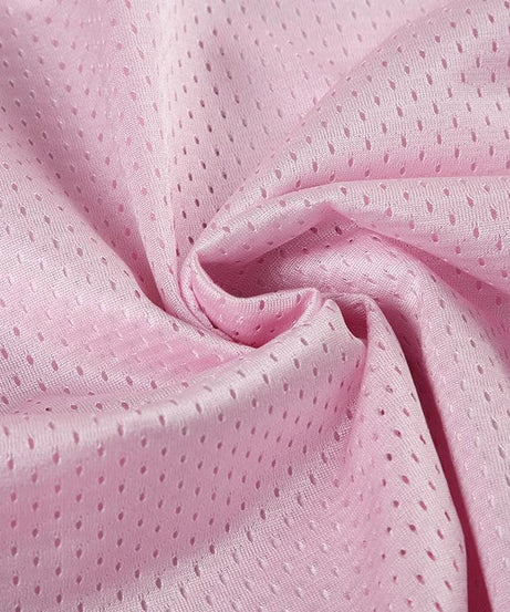 Women's Pink '96' Mesh Jersey V-Neck Top - Fall Game Day & Sporty Athleisure