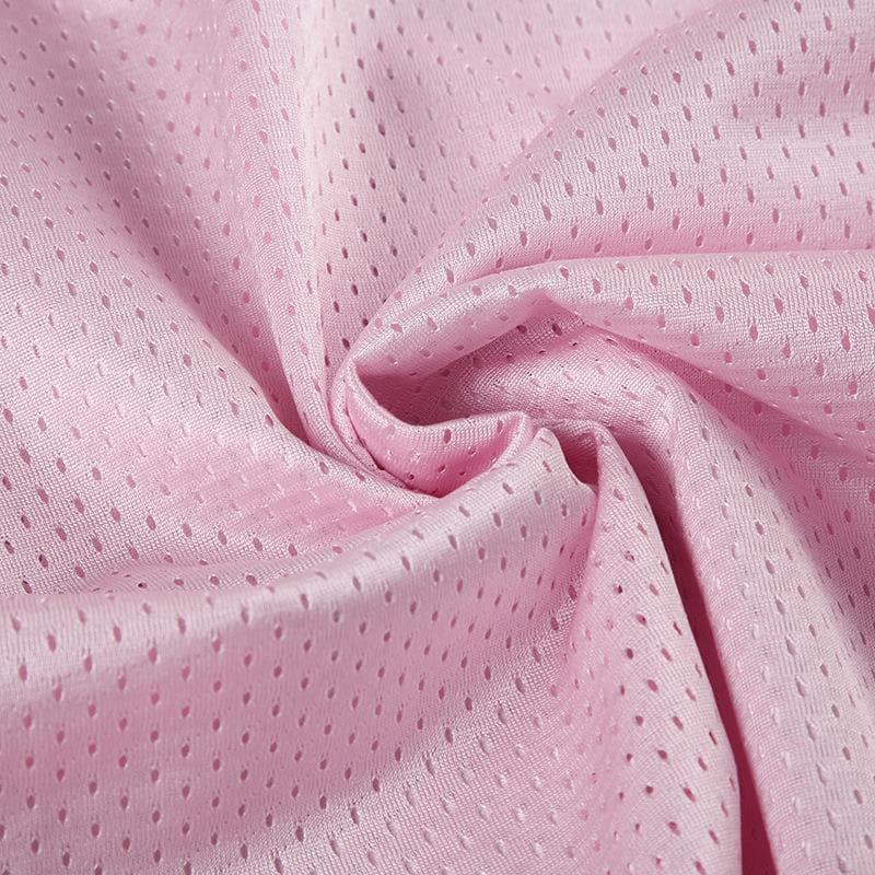 Women's Pink '96' Mesh Jersey V-Neck Top - Fall Game Day & Sporty Athleisure