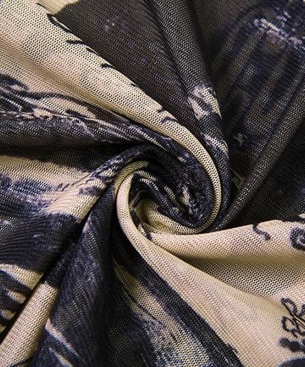 Dark Romance Graphic Sheer Mesh Long Sleeve Top | Tattoo-Inspired Fall '25 Edgy Chic