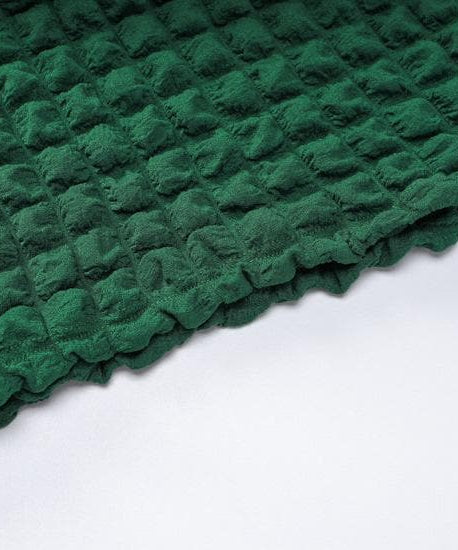 Emerald Elegance: Fall Waffle Knit High Neck Midi Dress with Adjustable Side Lace-Up – Perfect for Holiday Season