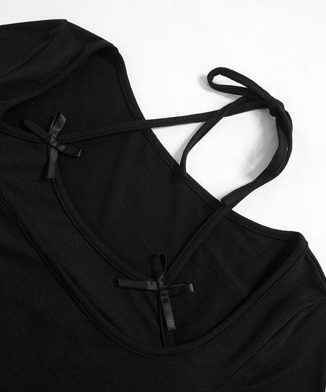 Autumn Bow Halter Long Sleeve Top - Chic & Flattering Fall Fashion Essential