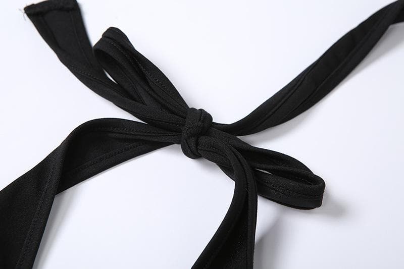 Autumn's Embrace: Luxe Halter Maxi Dress with Keyhole & Seductive High Slit