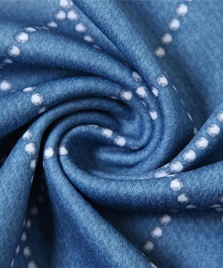 Statement-Making Denim-Look Diamond Tube Dress with Flowing Fringe Hem | Fall Party Ready