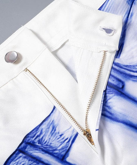 The Illusionist Sketch Print Flare Pants - Unique Art-Inspired Fall Fashion for Women