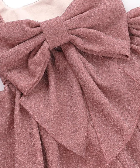 Glam Pink Shimmer Mini Dress - Square Neck A-Line for Fall & Holiday Parties