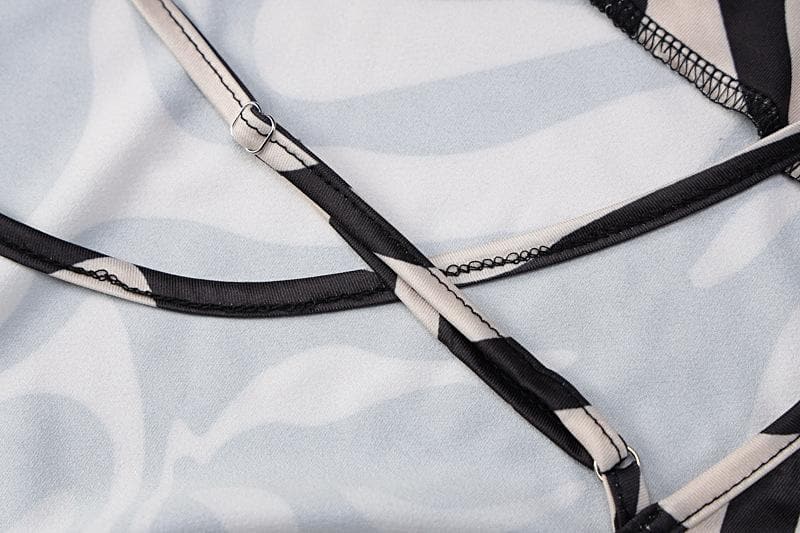 Statement Zebra Print Maxi Dress | Lace Cutout & High Slit for Fall Glam